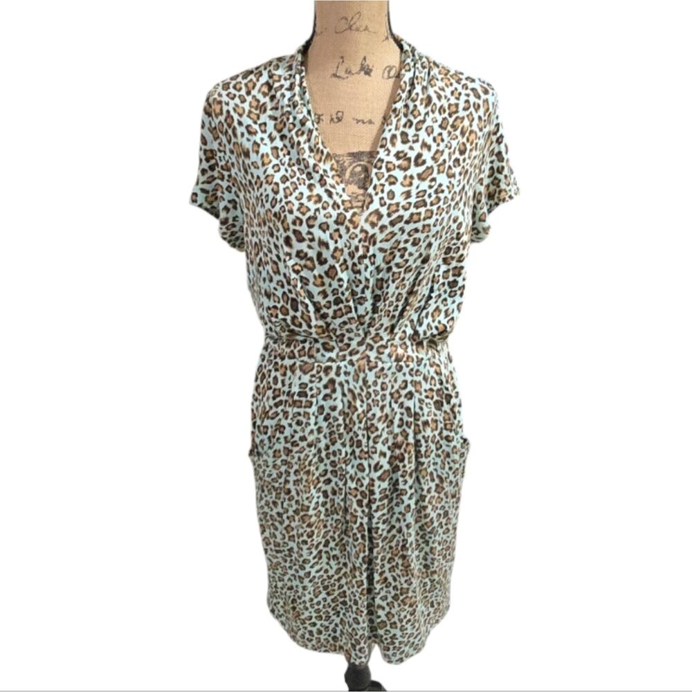Karen Kane Super Soft Leopard Print Mini Dress Size Medium